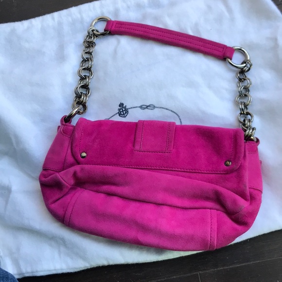 Prada Pattina Fuxia Camoscio Micro Suede Handbag - Picture 3 of 5